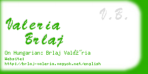 valeria brlaj business card